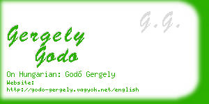 gergely godo business card