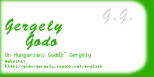 gergely godo business card